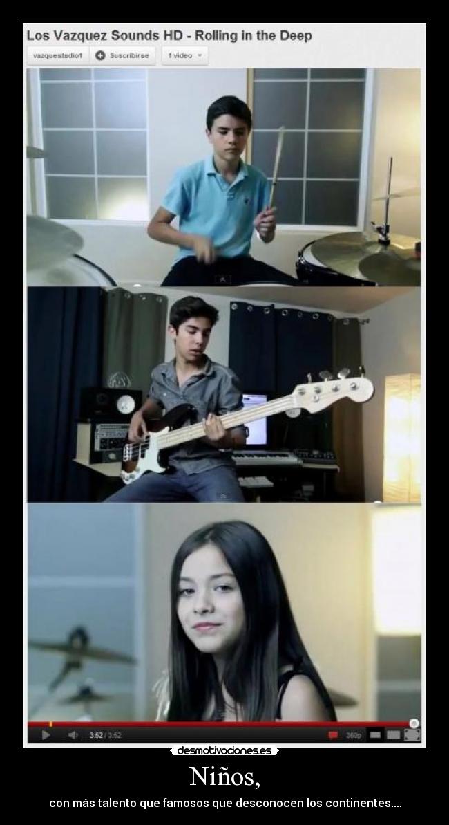 Niños, - con más talento que famosos que desconocen los continentes....