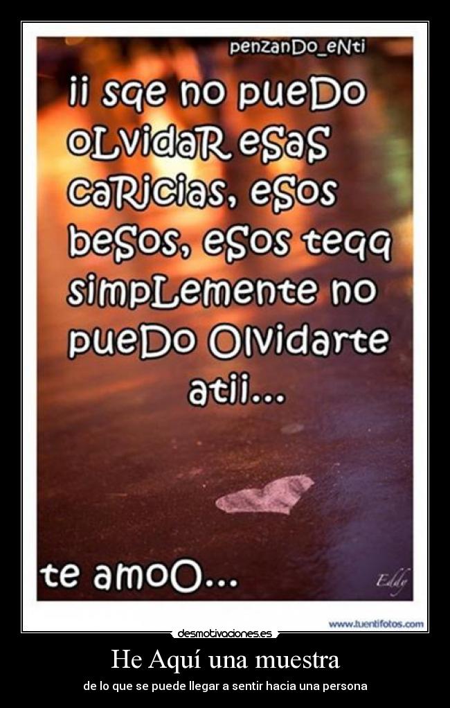 He Aquí una muestra - 