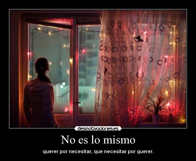 No es lo mismo - 