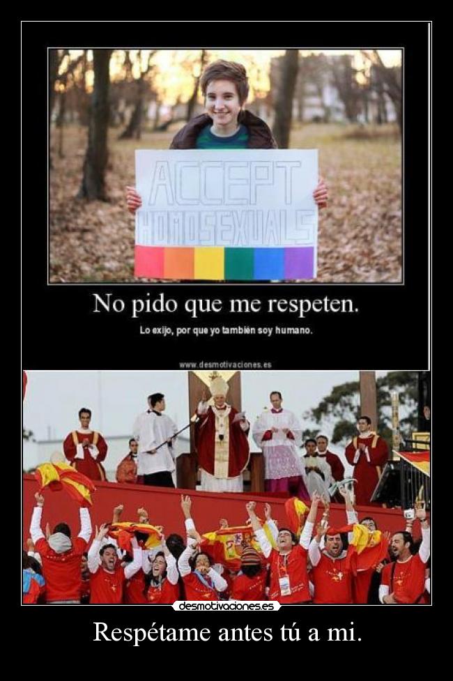 carteles homosexual jmj papa religion espana gay desmotivaciones