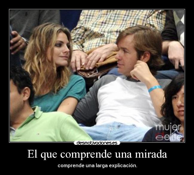 El que comprende una mirada - comprende una larga explicación.