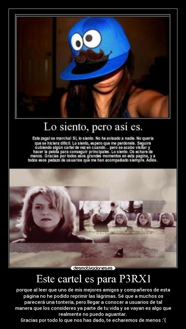 Este cartel es para P3RX1 -