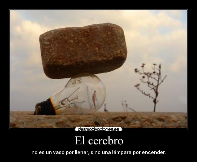 El cerebro - no es un vaso por llenar, sino una lámpara por encender.