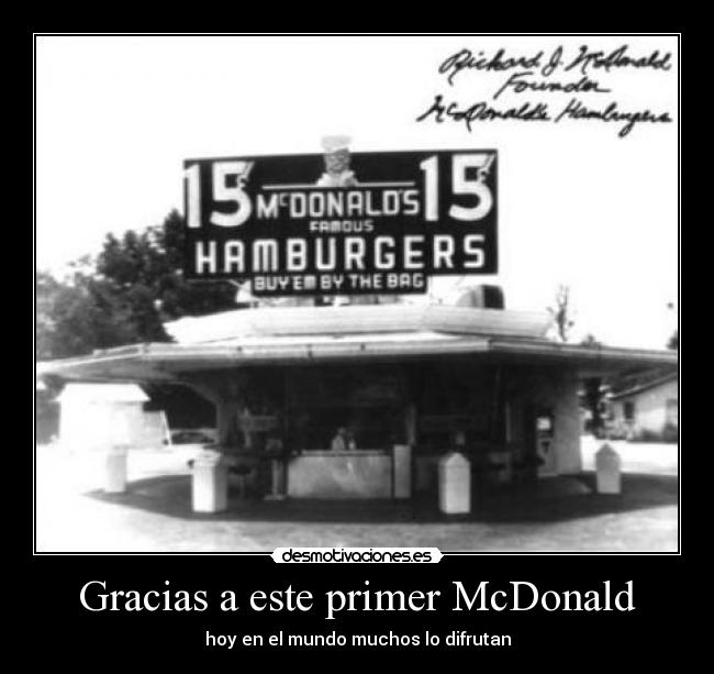 Gracias a este primer McDonald -