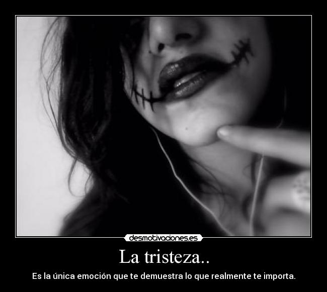 La tristeza.. -