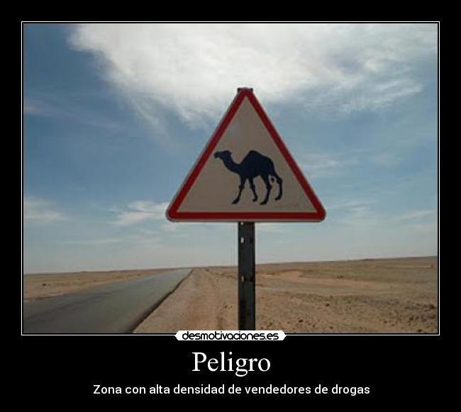 Peligro - Zona con alta densidad de vendedores de drogas
