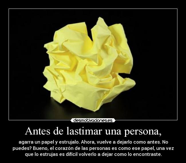 Antes de lastimar una persona, - 