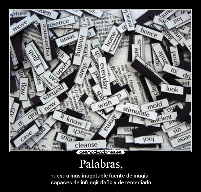 Palabras, - 