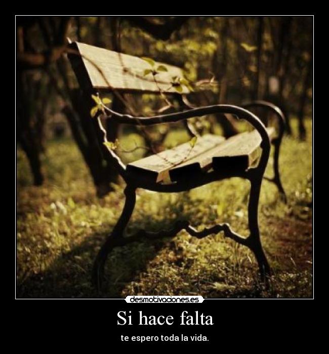Si hace falta - te espero toda la vida.