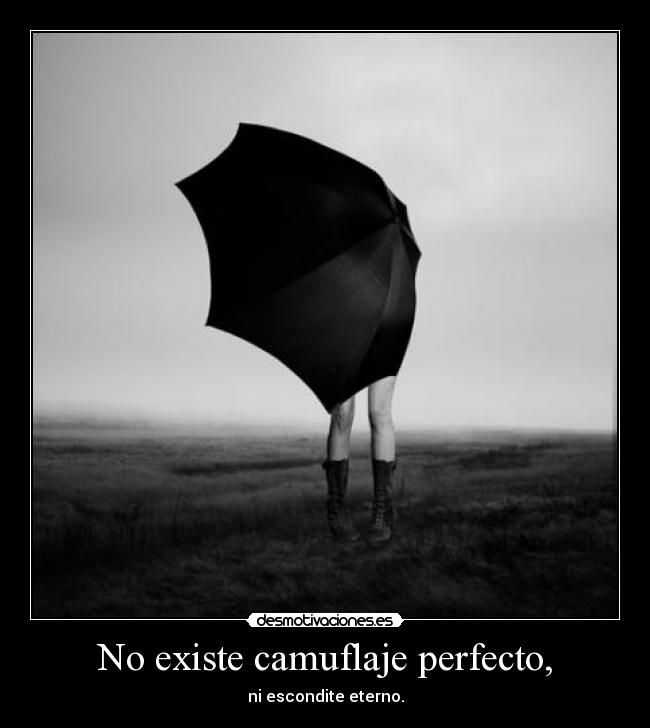 No existe camuflaje perfecto, - ni escondite eterno.