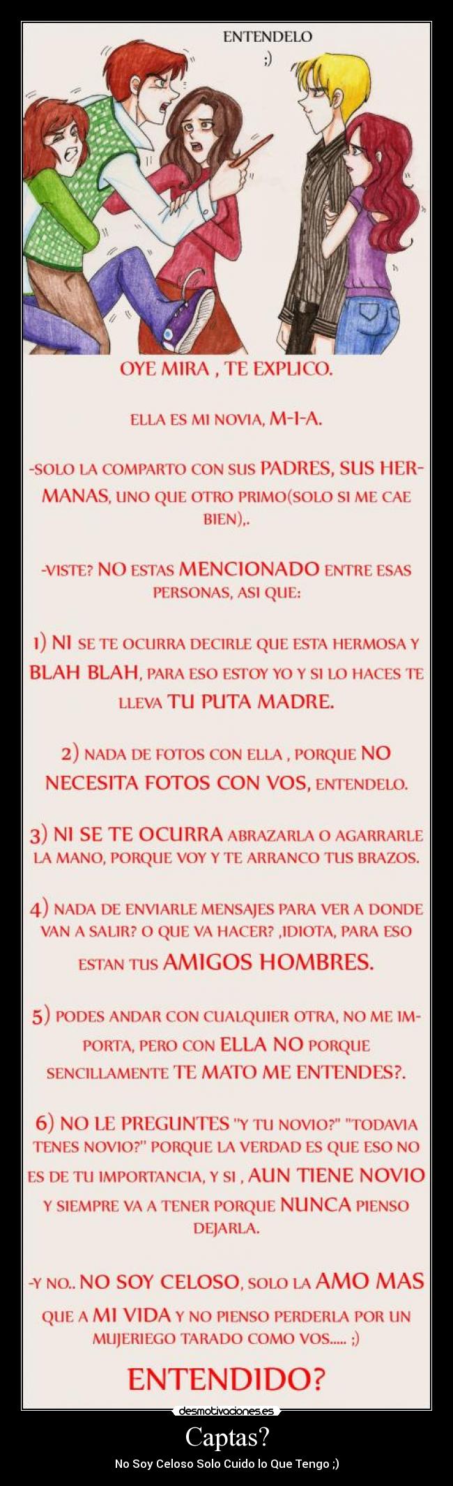 carteles captas soy celoso desmotivaciones