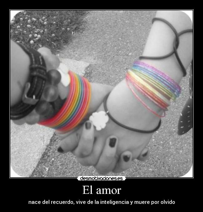 El amor - nace del recuerdo, vive de la inteligencia y muere por olvido