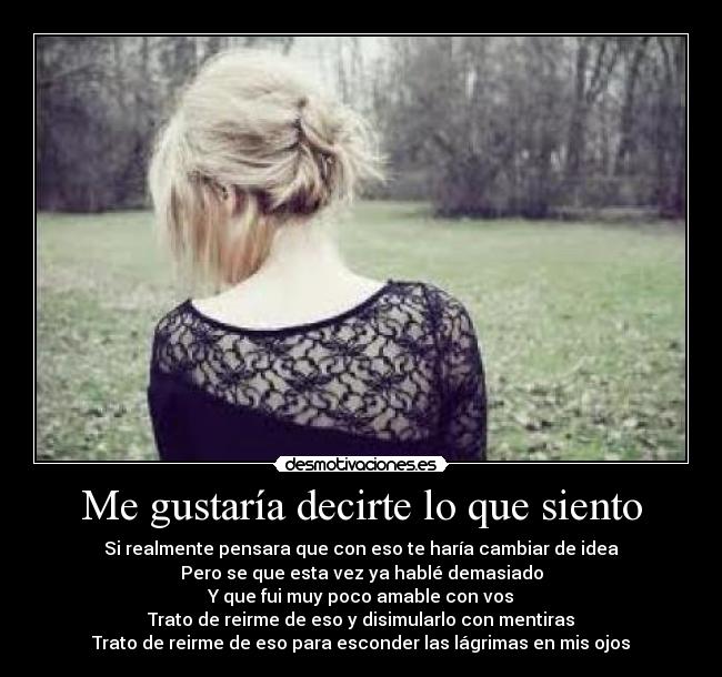 Me gustaría decirte lo que siento - 