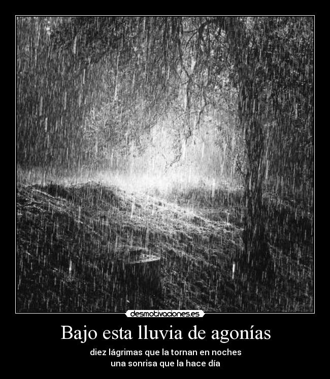 Bajo esta lluvia de agonías - 