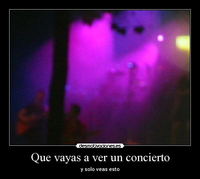 Que vayas a ver un concierto - y solo veas esto