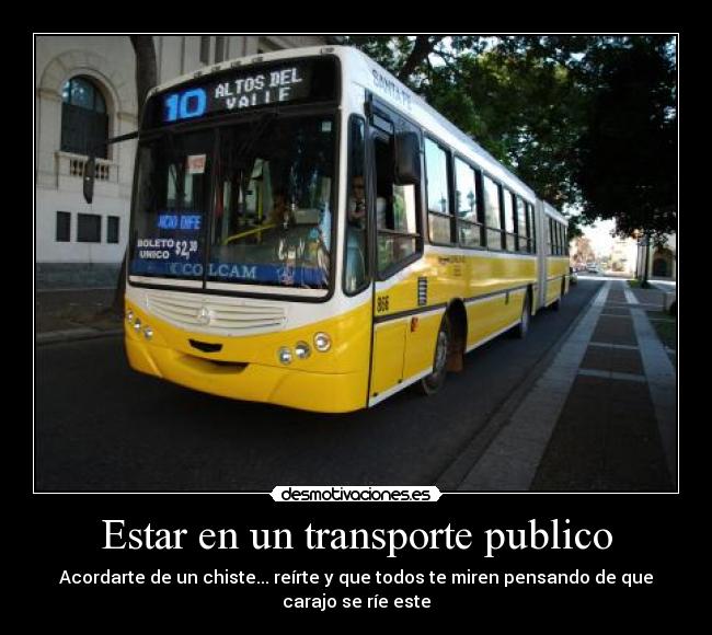 Estar en un transporte publico - 