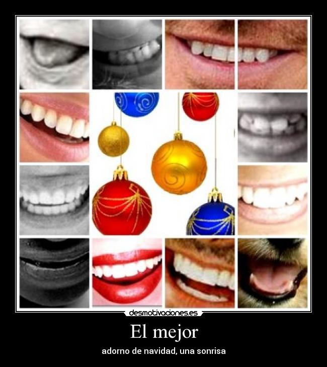 El mejor - adorno de navidad, una sonrisa