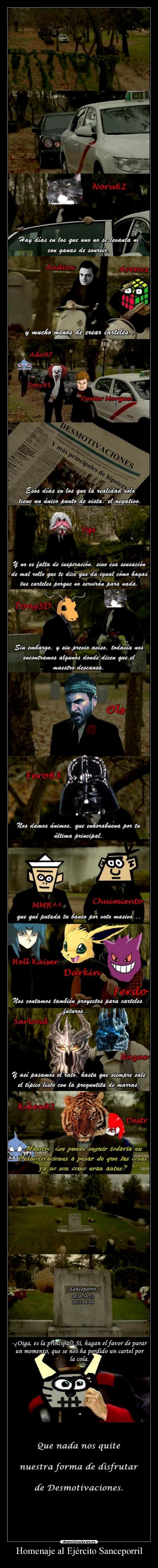 carteles siento como intruso hacer esto pero creo que volviera ejercito desmo seria hostia desmotivaciones