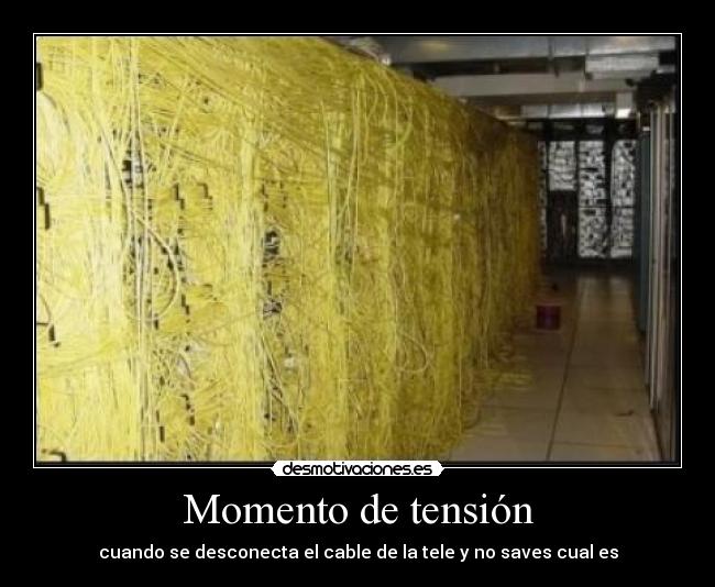 Momento de tensión - cuando se desconecta el cable de la tele y no saves cual es