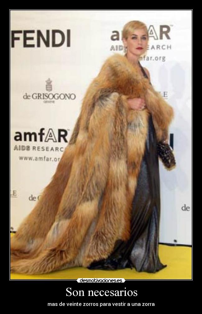 Son necesarios - mas de veinte zorros para vestir a una zorra