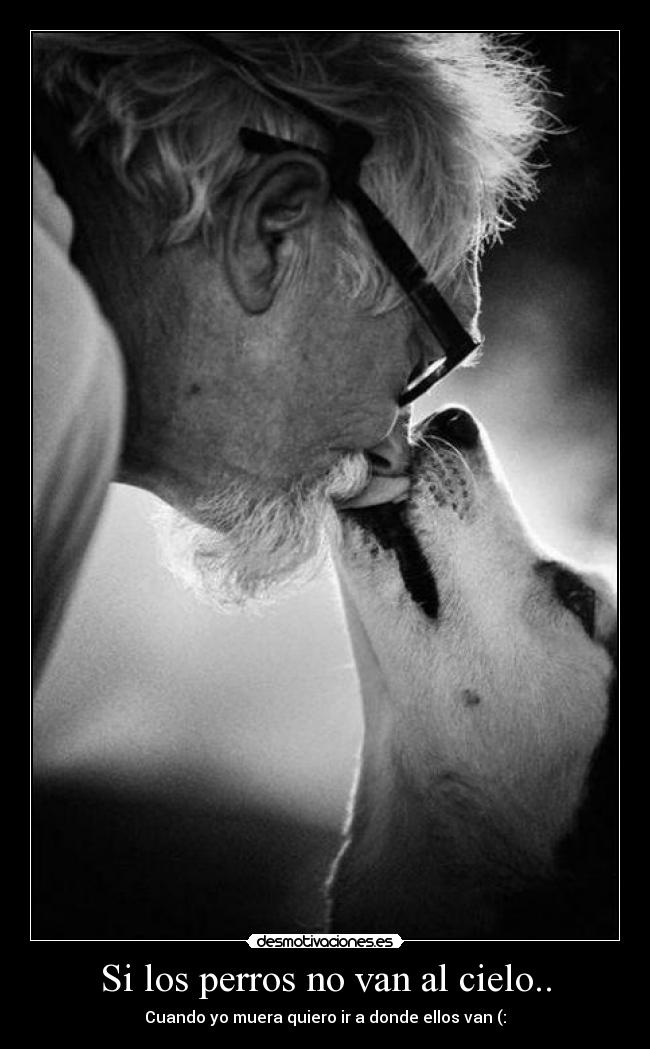 Si los perros no van al cielo.. - Cuando yo muera quiero ir a donde ellos van (: