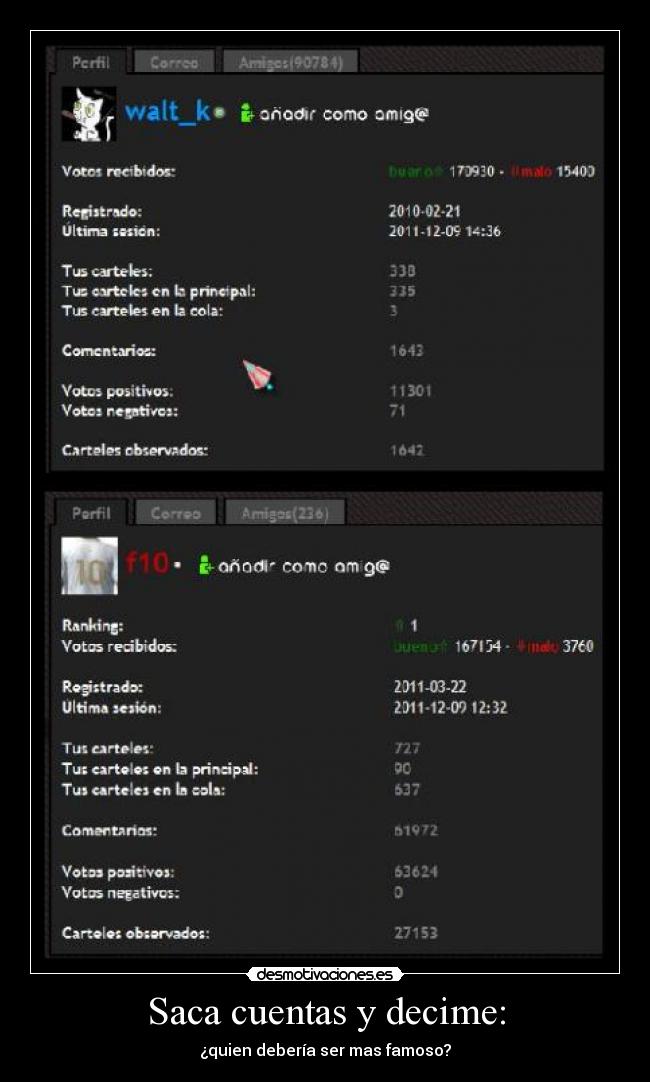 Saca cuentas y decime: -
