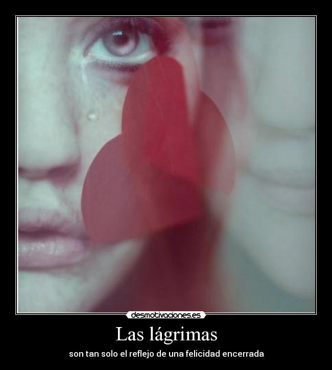 Las lágrimas - son tan solo el reflejo de una felicidad encerrada