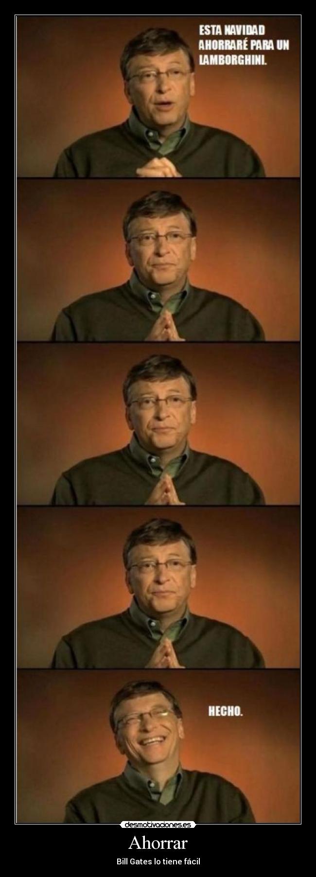 Ahorrar - Bill Gates lo tiene fácil