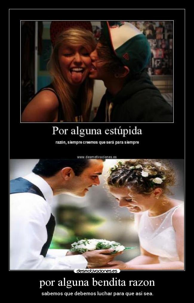 por alguna bendita razon -