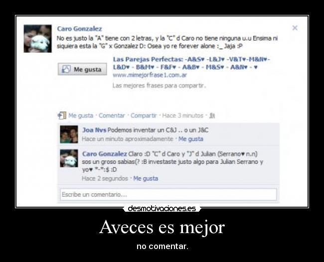 Aveces es mejor -