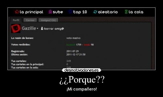¿¿Porque?? - ¡Mi compañero!