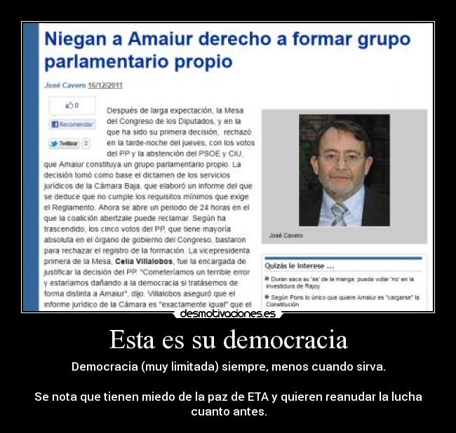 Esta es su democracia -