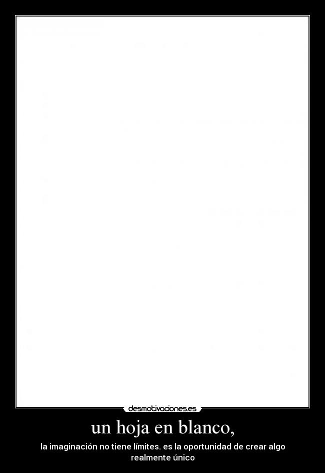 un hoja en blanco, - 