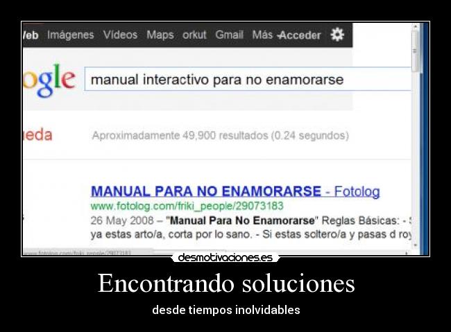 Encontrando soluciones - desde tiempos inolvidables