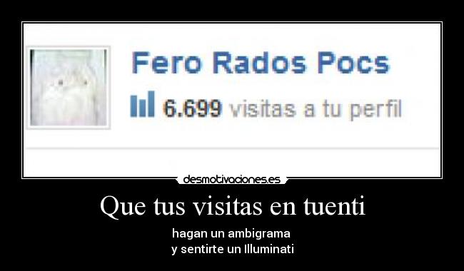Que tus visitas en tuenti -
