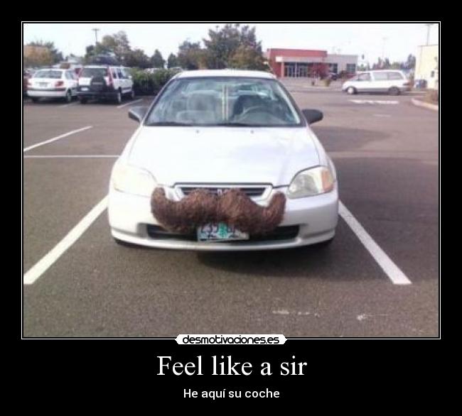 Feel like a sir - He aquí su coche