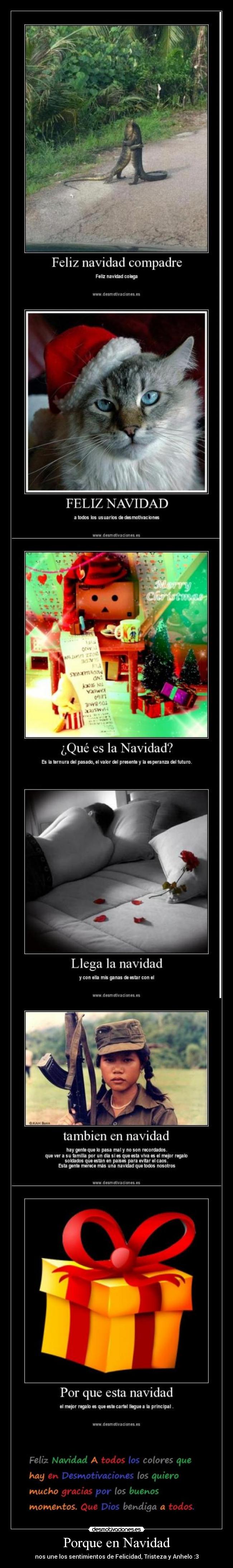 Porque en Navidad - nos une los sentimientos de Felicidad, Tristeza y Anhelo :3