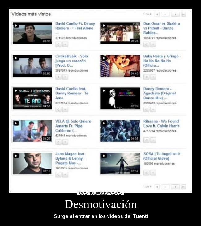 Desmotivación - Surge al entrar en los vídeos del Tuenti