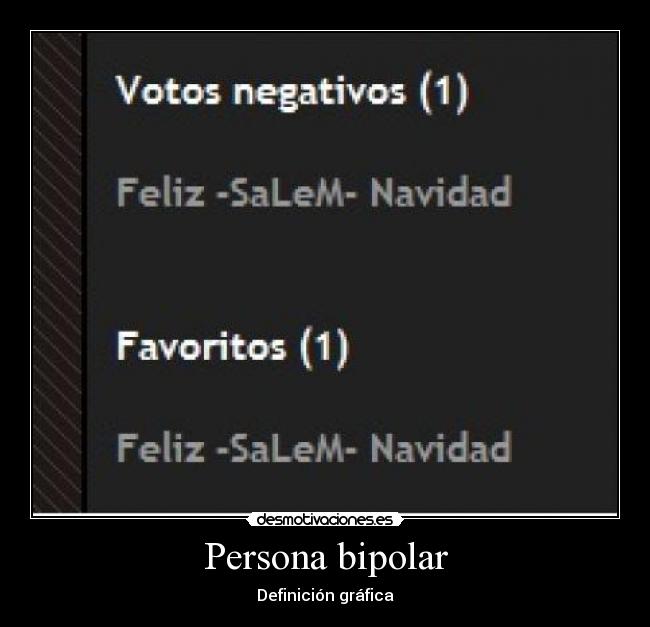 Persona bipolar - Definición gráfica