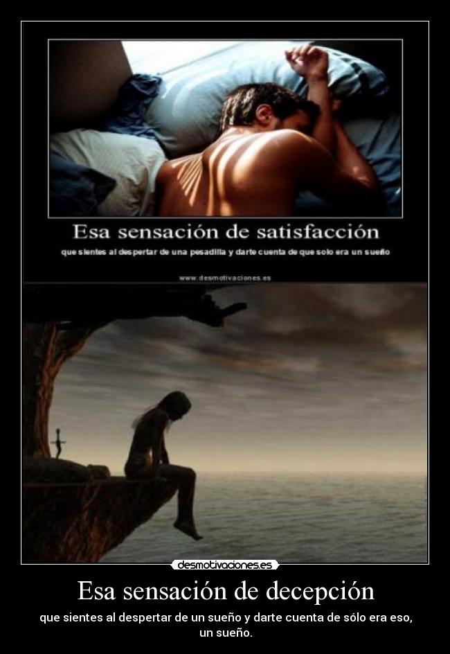 Esa sensación de decepción - 