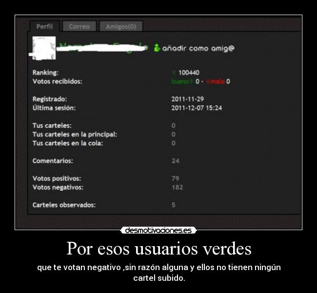 Por esos usuarios verdes -