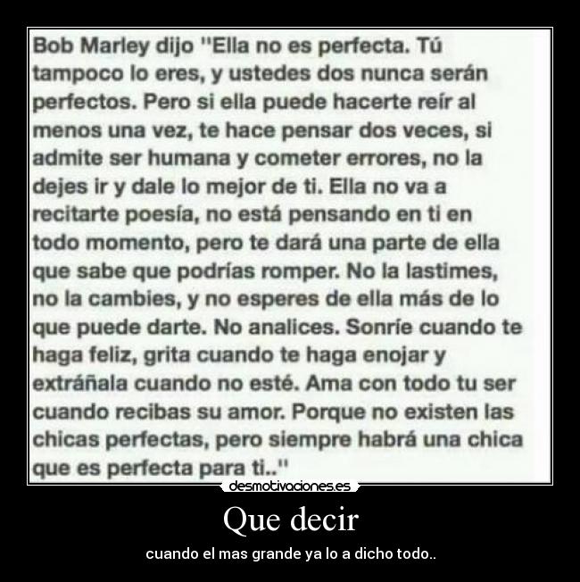 Que decir - cuando el mas grande ya lo a dicho todo..