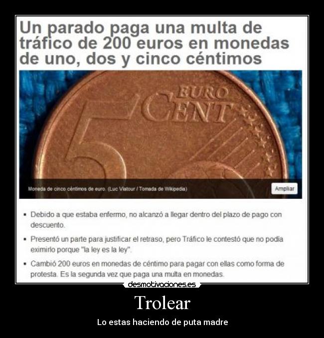 Trolear - Lo estas haciendo de puta madre