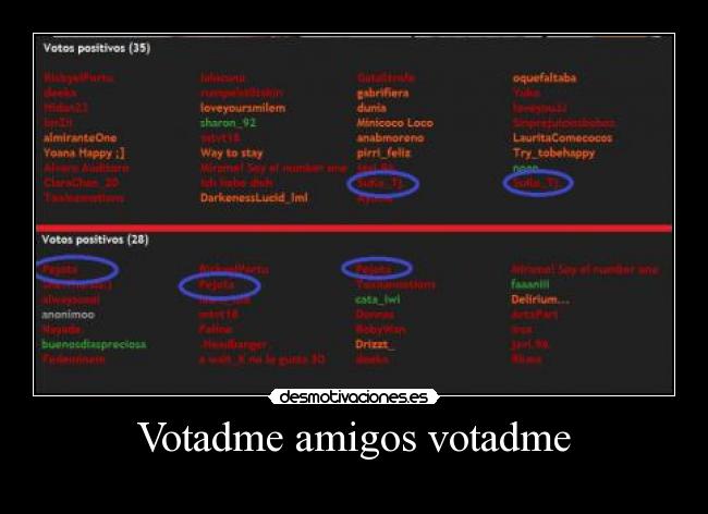 Votadme amigos votadme -