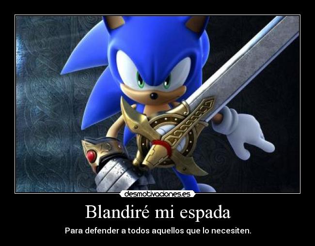 Blandiré mi espada -