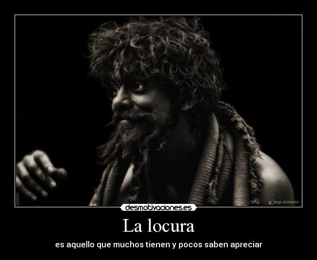 La locura - es aquello que muchos tienen y pocos saben apreciar