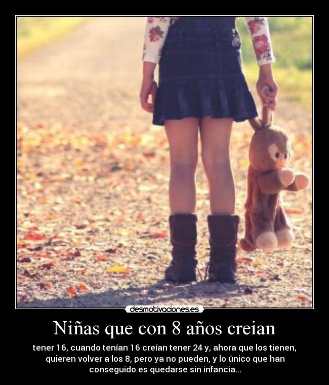 Niñas que con 8 años creian - 