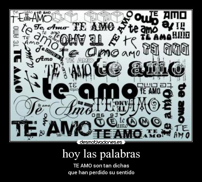 hoy las palabras - 