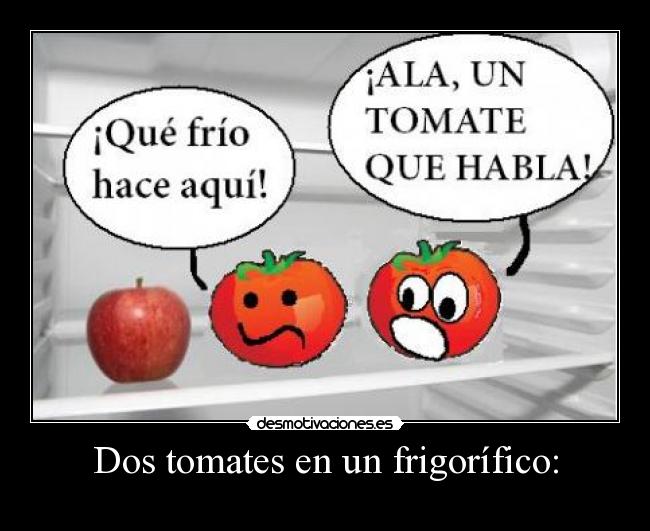 Dos tomates en un frigorífico: - 