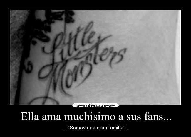 Ella ama muchisimo a sus fans... - ... Somos una gran familia...